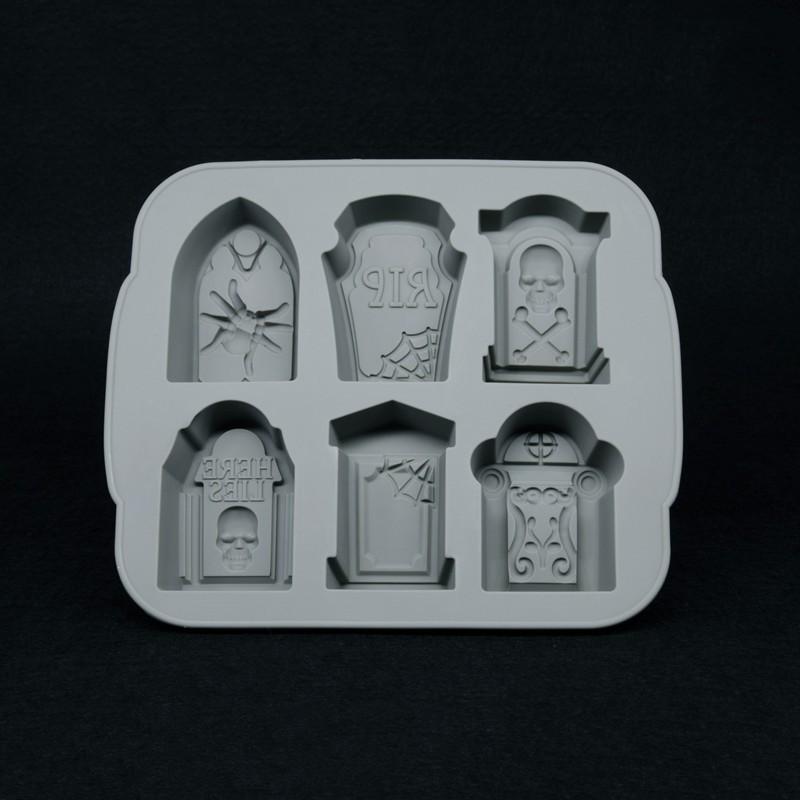 Halloween Skull Silicone Mold With Large Skeleton Shapes For Themed Cake Decoration
