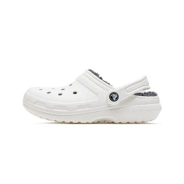Crocs Fw Crocs Classic Lined Clog White Grey 203591 10m