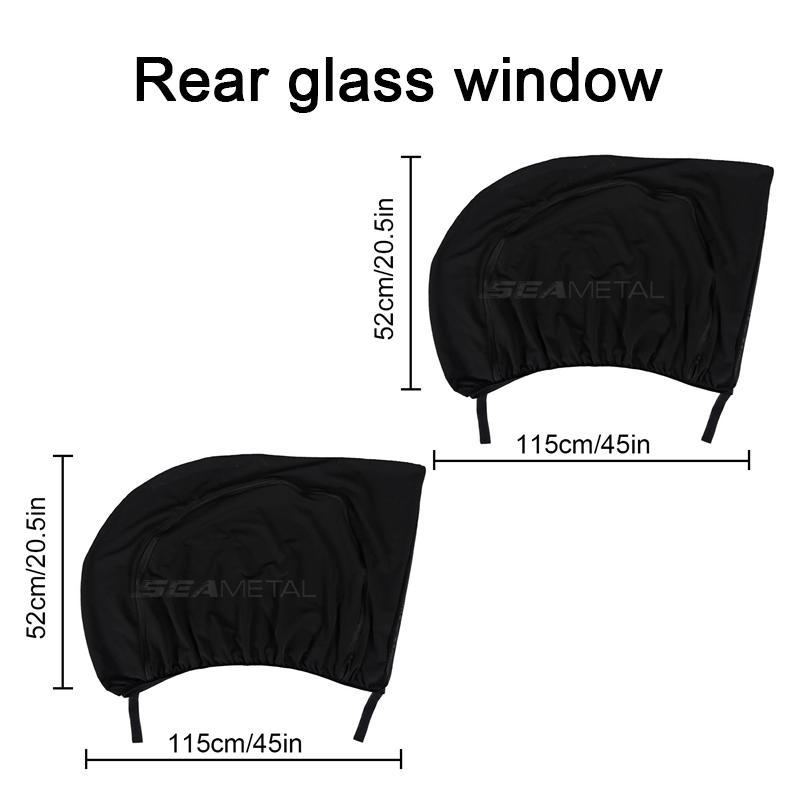 SEMETAL Car Window Shade Side Window Sun Shade Breathable Mesh With Zipper Car Window Screen Covers Universal Fit for Mos Cars
