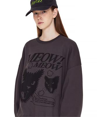 MATCHGLOBE Miu Cat Sweatshirt (Charcoal)
