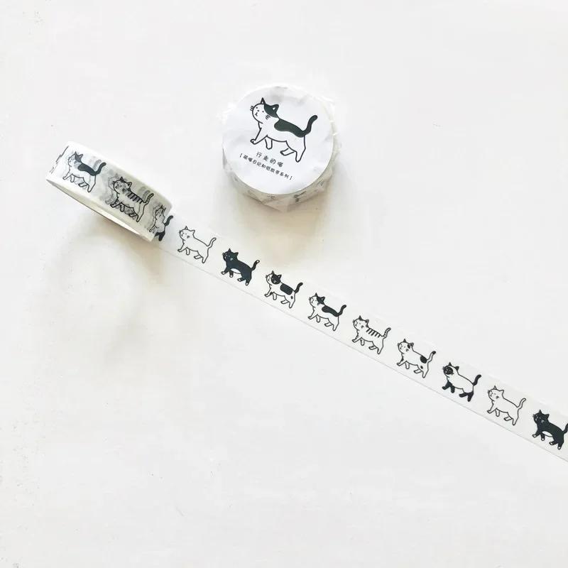 

1Pcs 5m Creative Cute Cat Washi Paper Tape Decorative Tape Girl Cute Collage Basic Hand Account Decorative Hand Account
