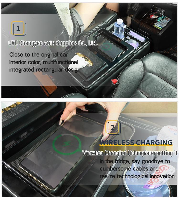 Volkswagen Caravelle/Multivan T5 T6 Wood Cup Holder & Front Middle Armrest Storage