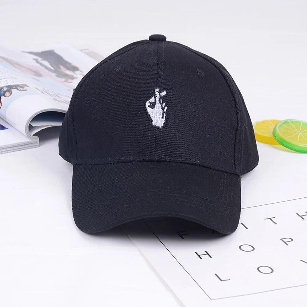 Pink Hat Men Women Baseball Cap HipHop Curved Snapback Love Finger Gesture Adjustable Baseball Cap Summer Sunhat
