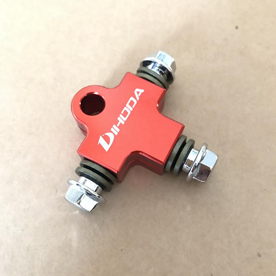 Tubo Freno Idraulico Moto Connettore a T in CNC / Raccordo a T per Staffa Tubi di Modifica Adattatore
