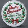 Christmas Sleigh Colored Commemorative Coins, Santa Claus Commemorative Medals, Christmas Eve, Fun Lucky Coins, Christmas Gift, Stocking Stuffers