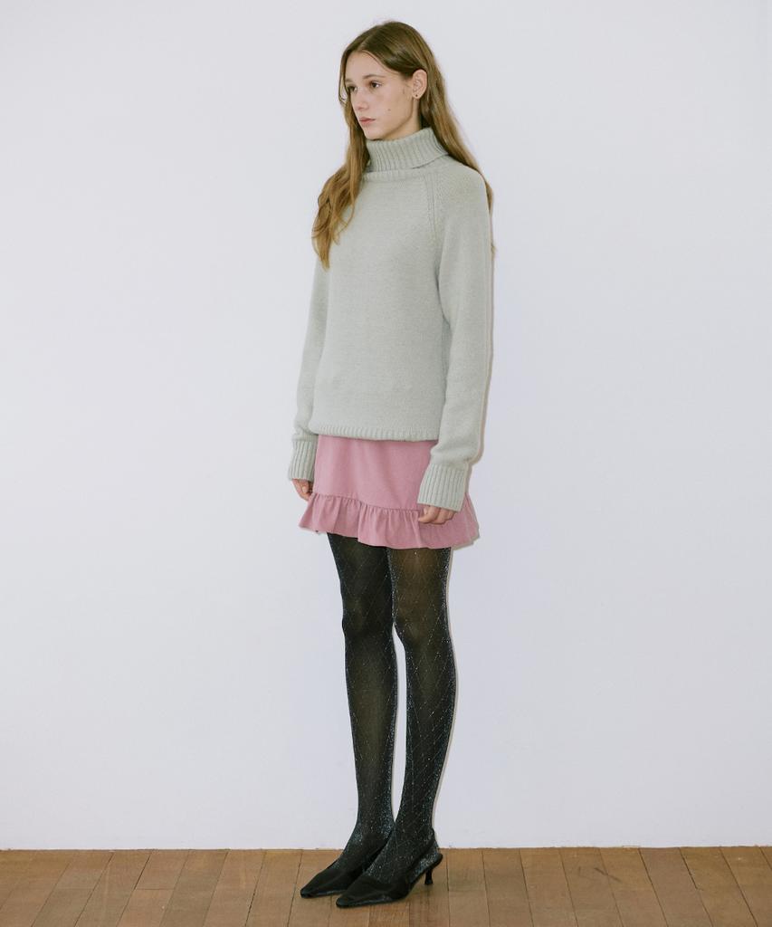 SINOON Middle Turtleneck Knit (Greyish Green)