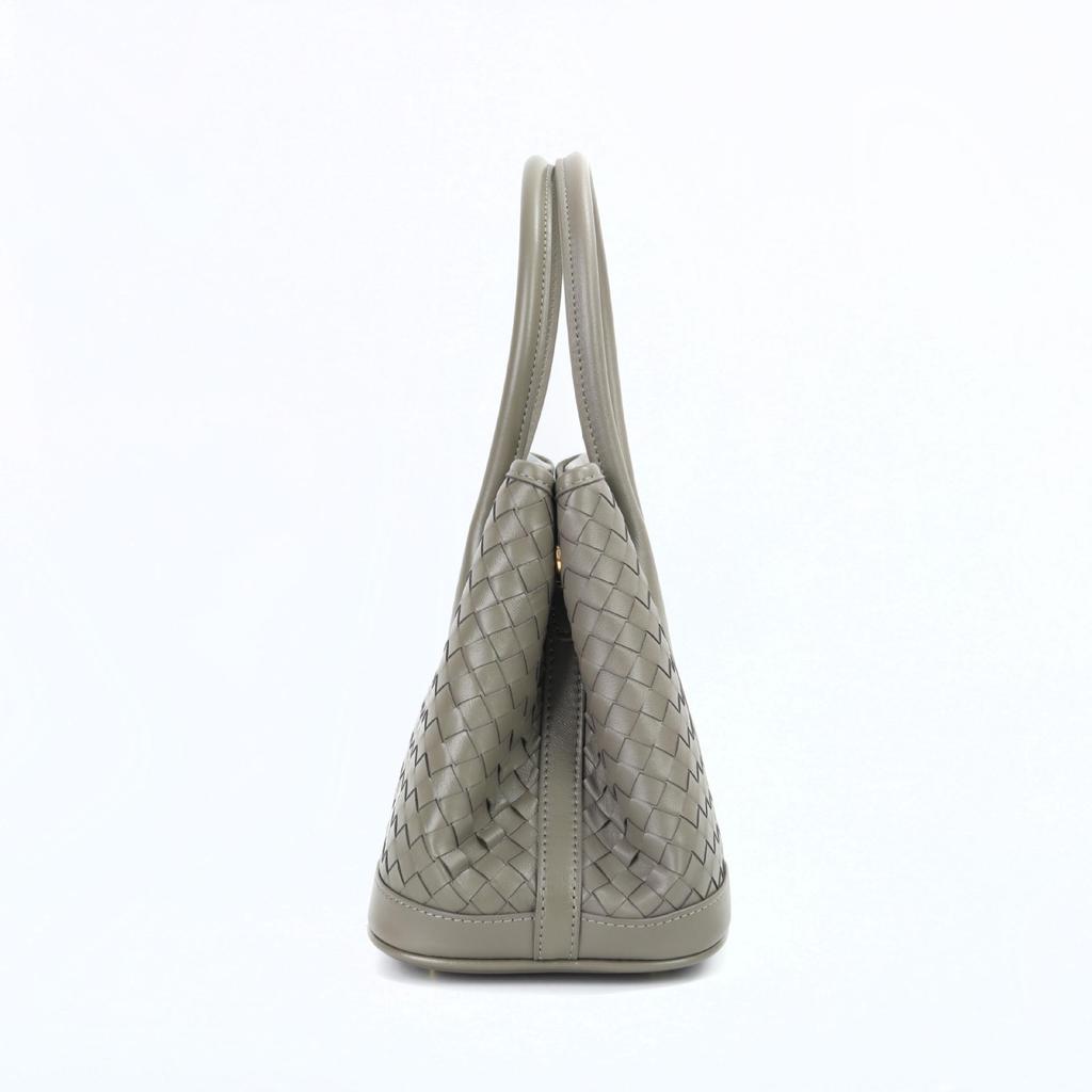 Handgewebte Umhängetasche aus echtem Schaffell für Damen mit großem Fassungsvermögen