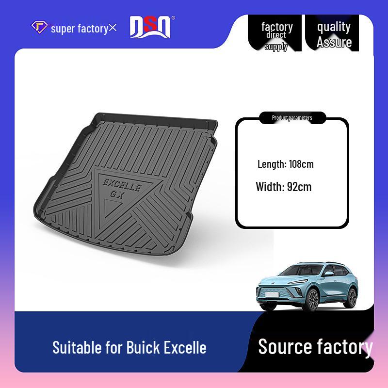 

Коврик в багажник Buick Excelle/Velite/Verano PRO/PRO GS, коврик на заднюю часть GL6 Black TPE trunk mat