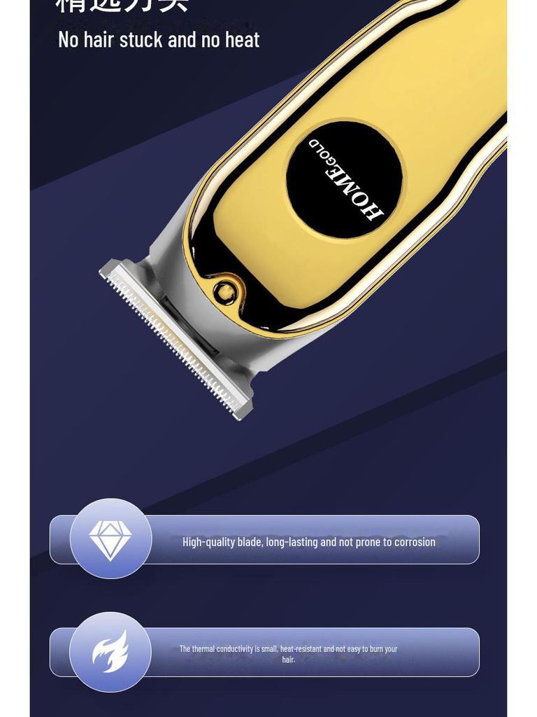 Silent USB Rechargeable Hair Clipper - Special Oil, Electric, Home Use, Professional Edge Cutter