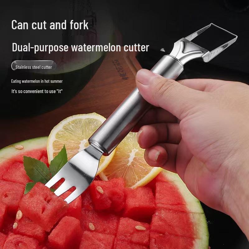 Stainless Steel Watermelon Slicer and Fruit Fork Combo