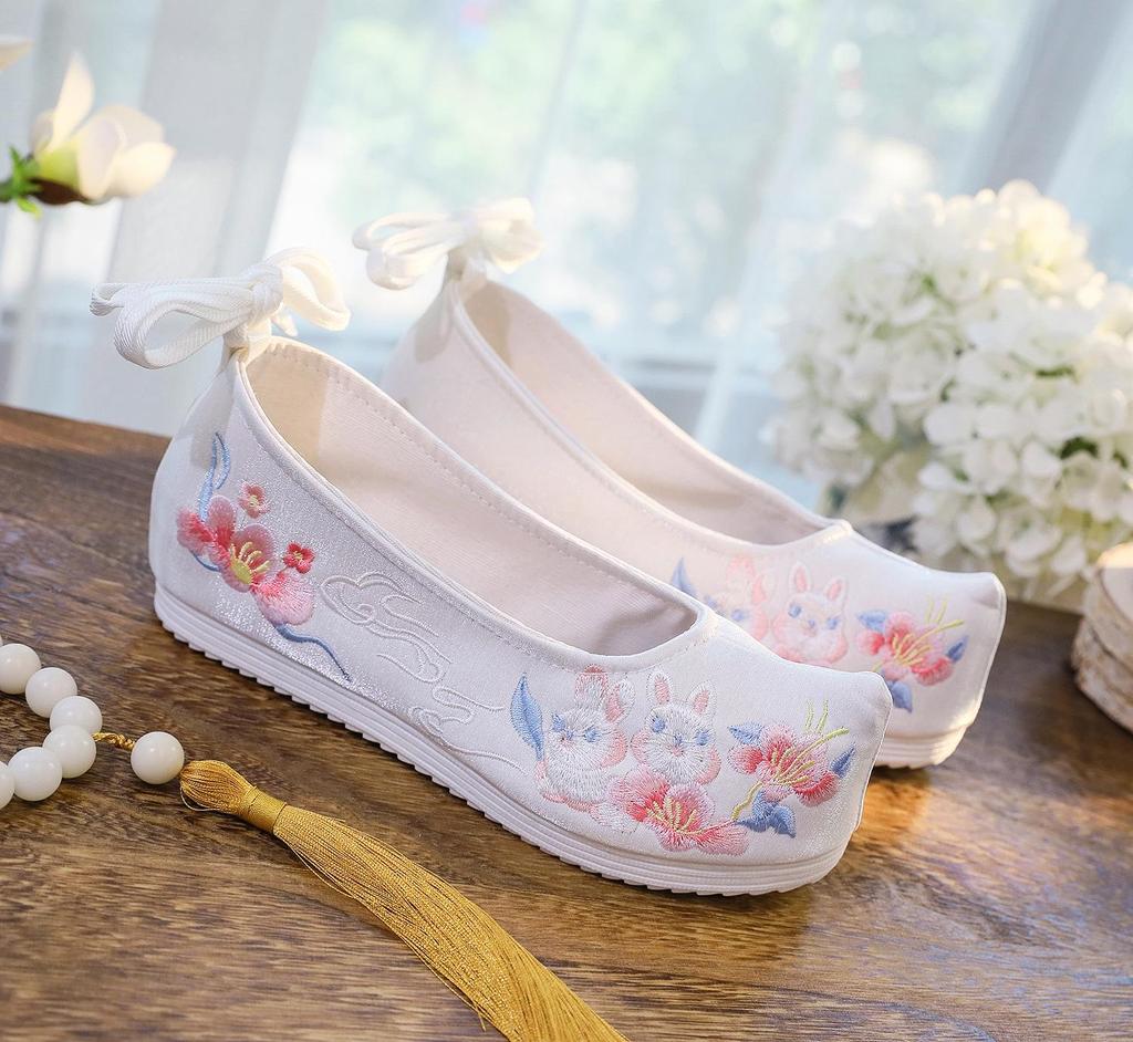 Elegante chinesische Stil Stickerei Schleifenschuhe - Inspiriert von antiken Kostümen, Damen Bühnen- und Film-Schuhwerk