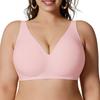 Plus Size Wireless Seamless Bra with Jelly Strips Ice Fabric Outer Expanding Lifting Gathered Leopard Print Intimates for Women