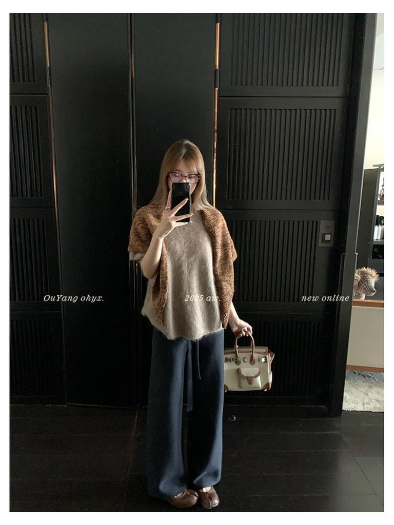 A mere Ouyang 'Hot Seller Lazy Pants 2.0' Thick Wool Wide-Leg Sweatpants