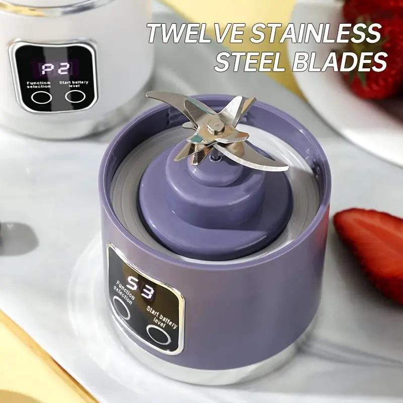 Portable Fruit Juicer 450ml Capacity 3 Gears USB Rechargeable Blender Ice Crusher for Shakes and Smoothies Juicer Cup