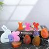 2pcs/set Easter Bunny Resin Silicone Mold cute Easter Bunny Cupcake Cookie Baking Decorating Moulds Home Decorations