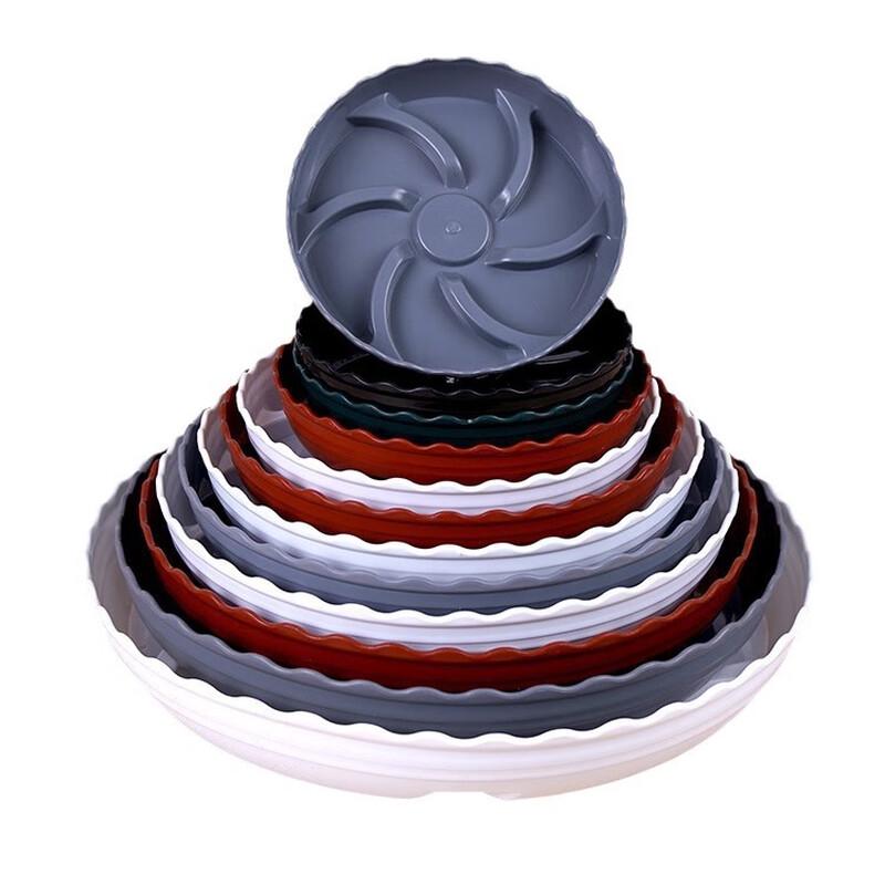 Movable Round Flower Pot Tray with Wheels