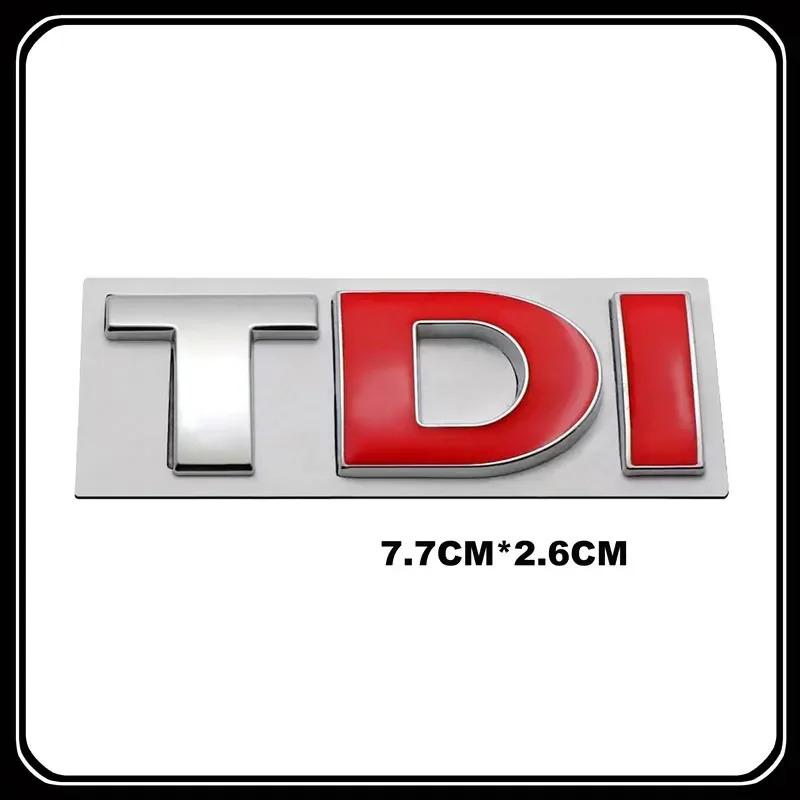 For VW Golf Passat Tiguan Jetta Amarok TDI Badge 3D Metal Car Stickers Tail Decoration Decal Side Sticker