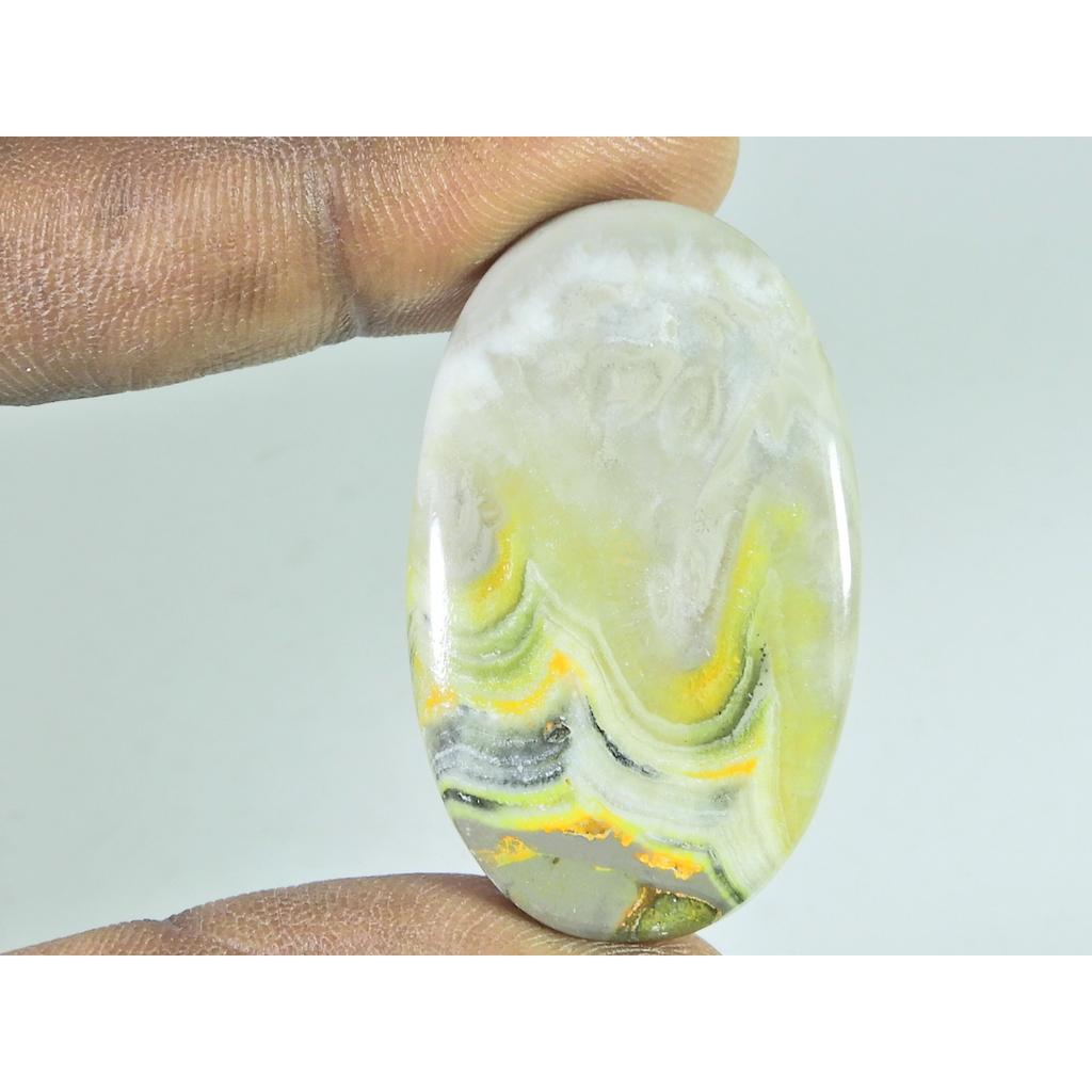 51Cts.Natural Bumble bee Jasper Oval Cabochon Loose Gemstone 25X42X05 MM B-387