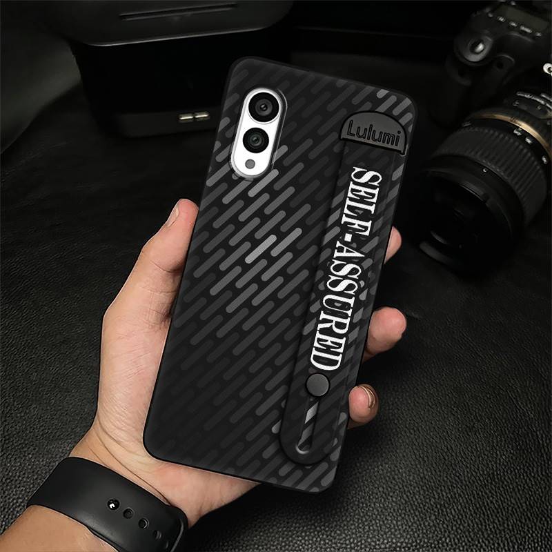 Geometry Anti-dust Phone Case For FCNT/Fujitsu Arrows N F-51C Kickstand Plain color Commerce Wristband Soft case Simple
