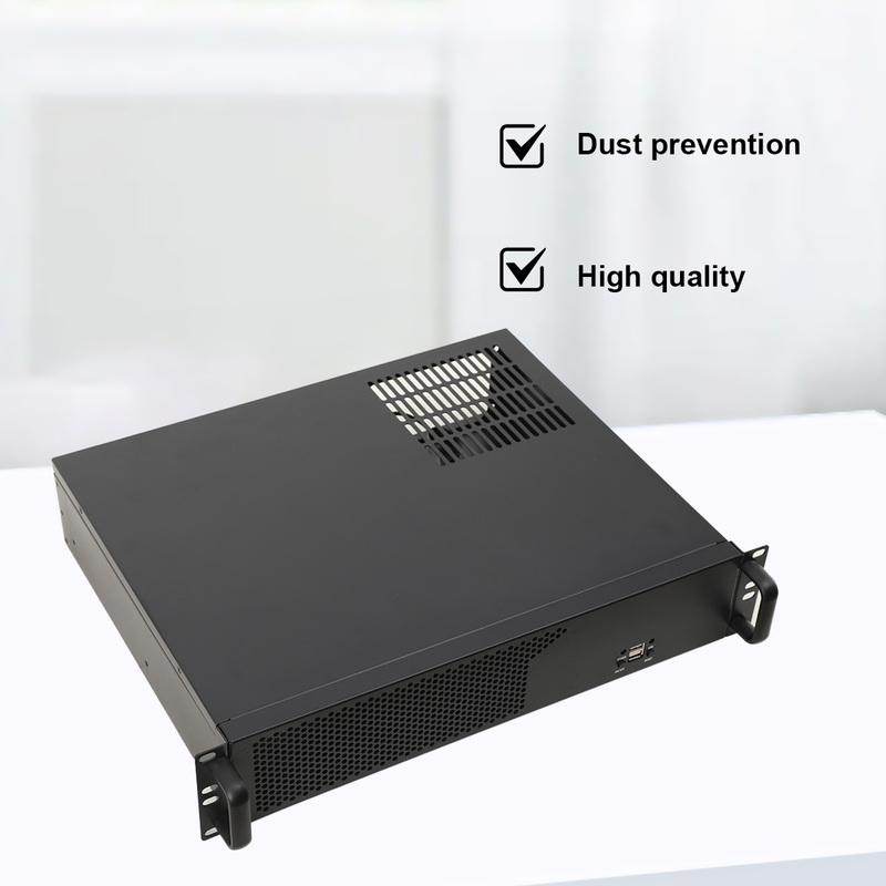 2U Chassis Aluminum Panel Ultra Short Industrial Control Server Chassis Data Storage Motherboard Server Case