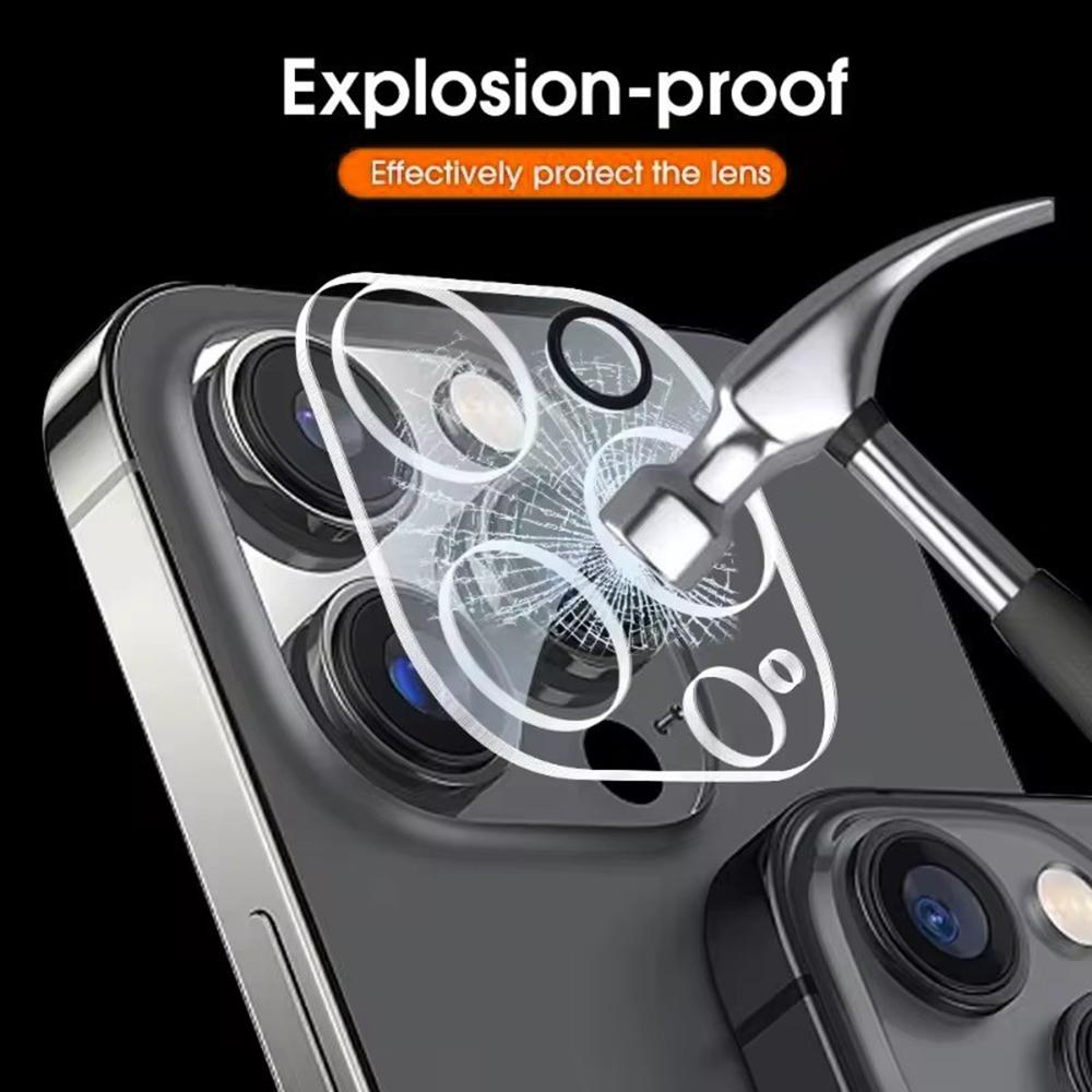 WANLONFENG For iPhone 16 Pro Max/16 Pro Camera Lens Protector Full Coverage HD Clear Lens Film with Cleaning Cloth
