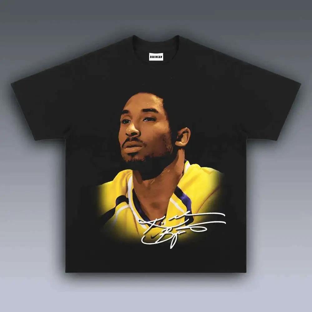 Basketball Legend Portrait Graphic T-Shirt Vintage Athlete Streetwear Tee XS