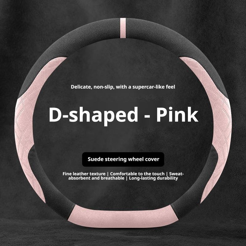 For Volkswagen VW Golf 7 Mk7 Touran Up New Polo Jetta Passat B8 Tiguan Suede Car Steering Wheel Cover 38M Ultra‑Thin Accessories