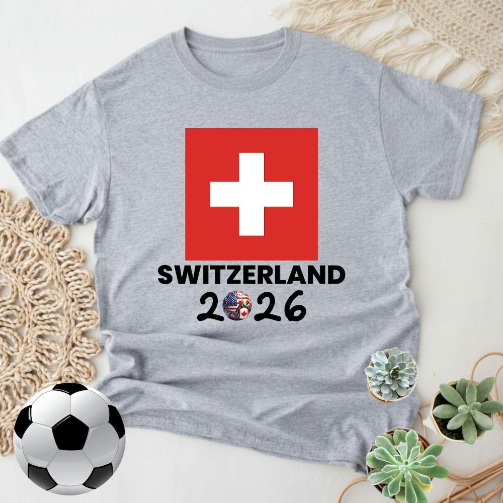 Switzerland 2026 Sports Fan Tee Swiss Football Lover Gift Men Women Apparel Soccer Player Supporter Wear Summer Cotton Tops