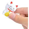 Mascot Toothbrush with Suction Cup, Maneki Neko, White