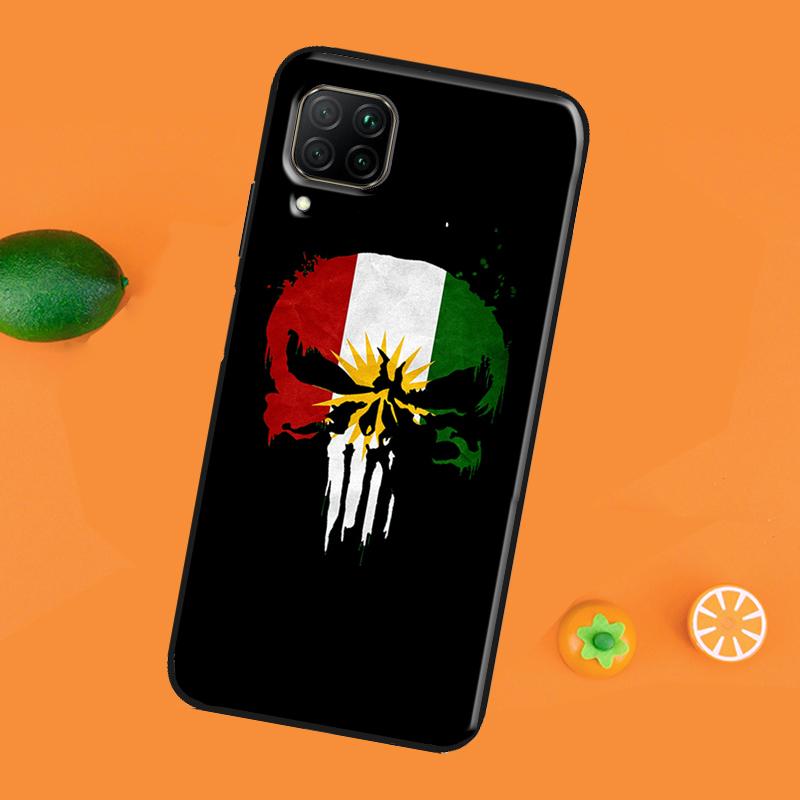 Custodia con bandiera del Kurdistan per Huawei P30 Pro P20 P40 Mate 20 Lite P Smart 2021 2019 Nova 5T Honor 50 10i 9X 8X