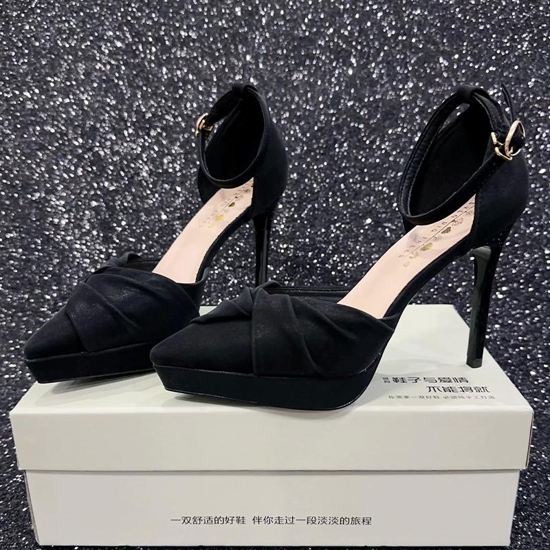 High Heels Women Sandals Pointed Toe Dress Shoes Luxury Pumps 2025 Autumn Designer Sexy Elegant Party Chaussure Femme