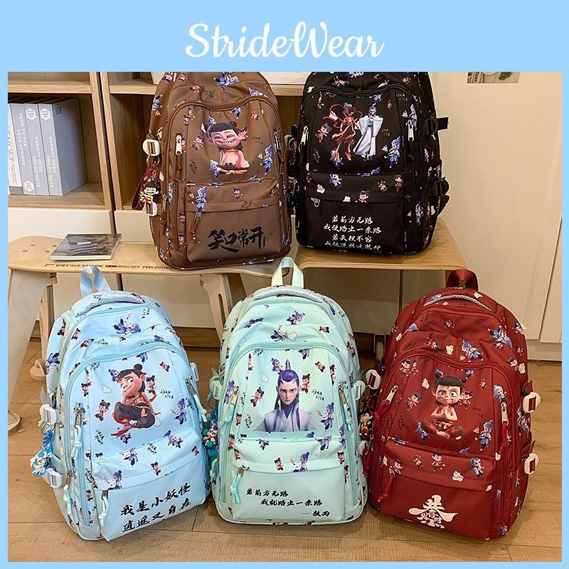Capacity Large Student Backpack With Nezha And Aobing Print Designs Daily For