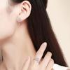 Silver crystal dandelion stud earrings 925 silver