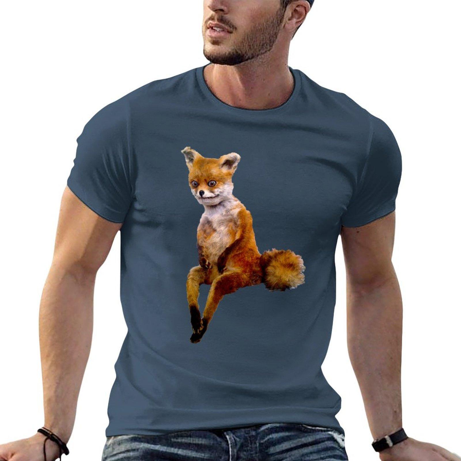 Stoned Fox The Taxidermy Fox Meme Tshirt Unisex T Shirt Graphic Unisex T Shirt Summer Unisex T Shirts For Unisex Tshirt S