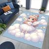 1pc Angel Wings Star Office Chair Mat Anime Cartoon Design, Non Slip Carpet for Home and Office Decor