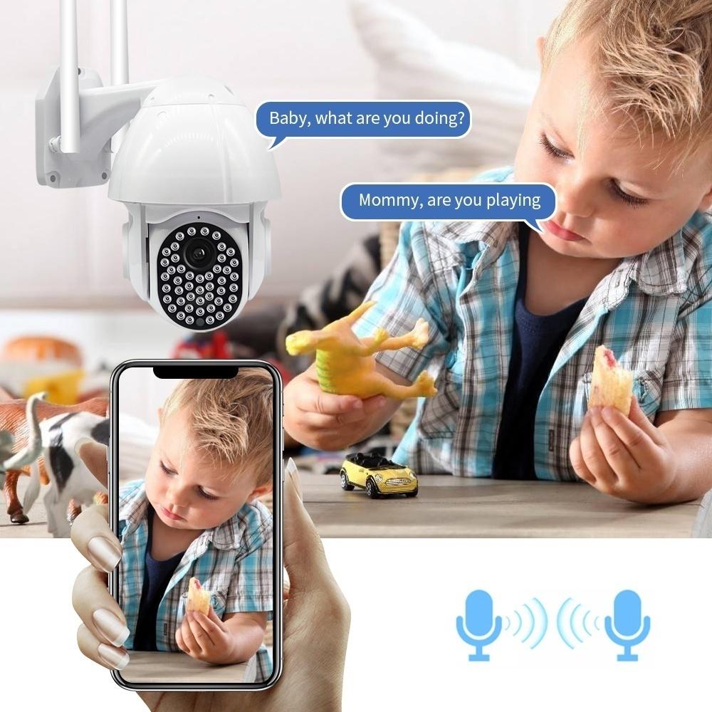 46LEDs HD 1080P Smart Home Security WiFi Camera Wireless IP Camera 200W ...