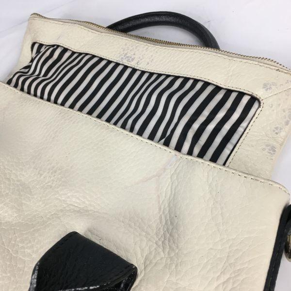 Kate Spade Lederhandtasche Beige × Schwarz Quaste Faltbar(GEBRAUCHT)