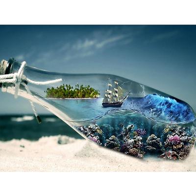 Diamond Painting Bottle Diamond Embroidery Full Display Cross Stitch Diamond Mosaic Landscape Set Gift