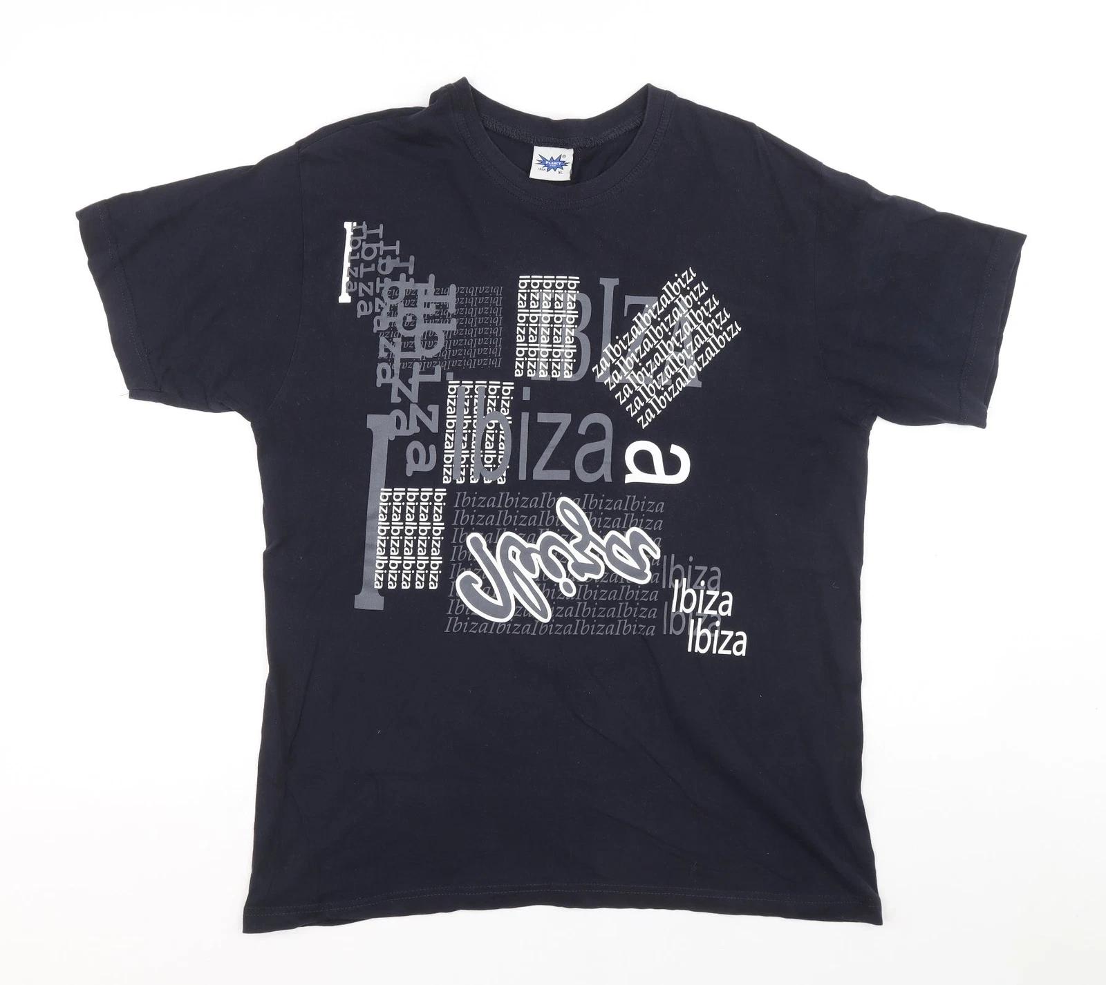 Planet 2000 Mens Blue Cotton blend T-Shirt Size XL - Ibiza S