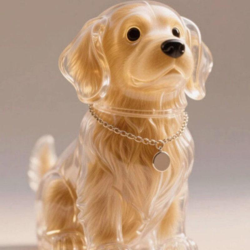 Puppy Hair Storage Pendant Keychain Transparent Dogs Hair Storage Box Hanging Decoration Bag Hanging Pendant Gift for Dog Lovers