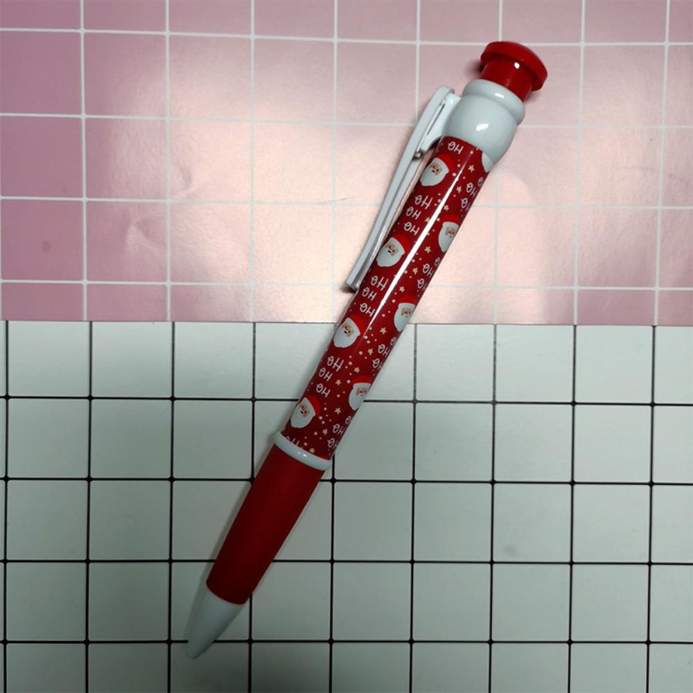 Cartoon 28.5cm Giant Ballpoint Pen Christmas Print Novelty Oversize Ballpoint Pen Performance Props Huge Ball Pen Students