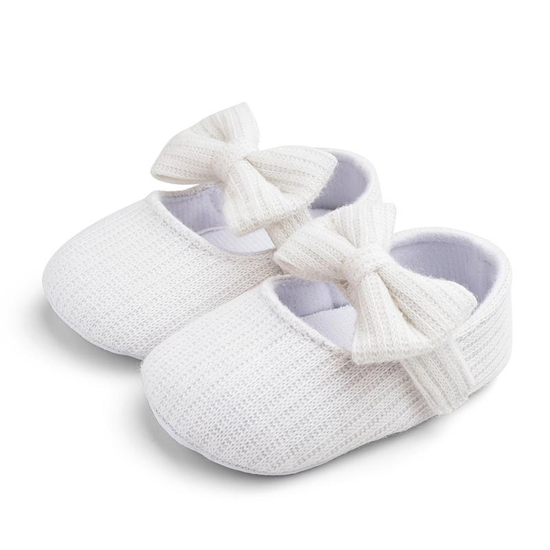 

Baby Girl Flower Shape Shoes Knitted Knitting Soft Soles Non-slip Flowers Bow Tie Infant Newborns First Walkers Toddler Girl Sho 11 белый