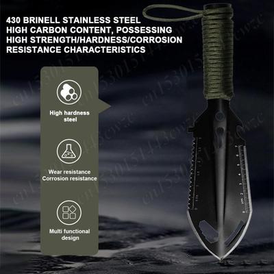 Multi-Tool Shovel with Carry Bag Small Backpacking Shovel Stainless Steel Portable Digging Shovel for Hiking Backpacking Camping
