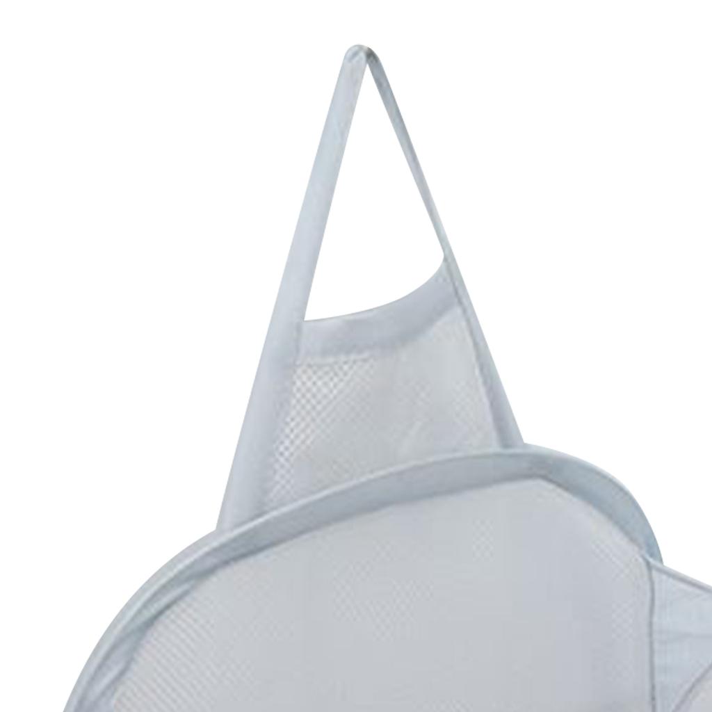 Hanging Laundry Hamper Foldable Space Saving Wall Hanging Laundry Basket for Bathroom Gray