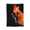 F-Caw-F Lustige Meme Flauschige Decken Humor Huhn Hahn Mode Überwurfdecke für Bett Sofa Couch 200x150cm Teppichstück,