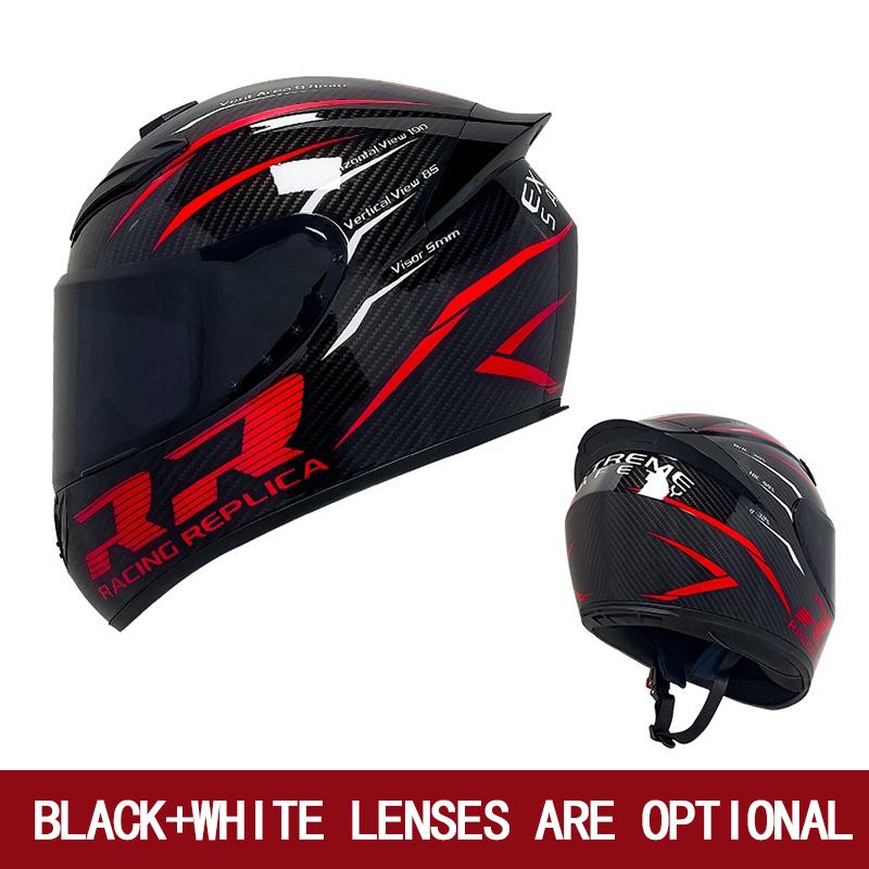 Motorcycle Helmet Male Winter Personality Full Helmet Ladies Electric Street Retro Motorcycle Helmet Four Seasons