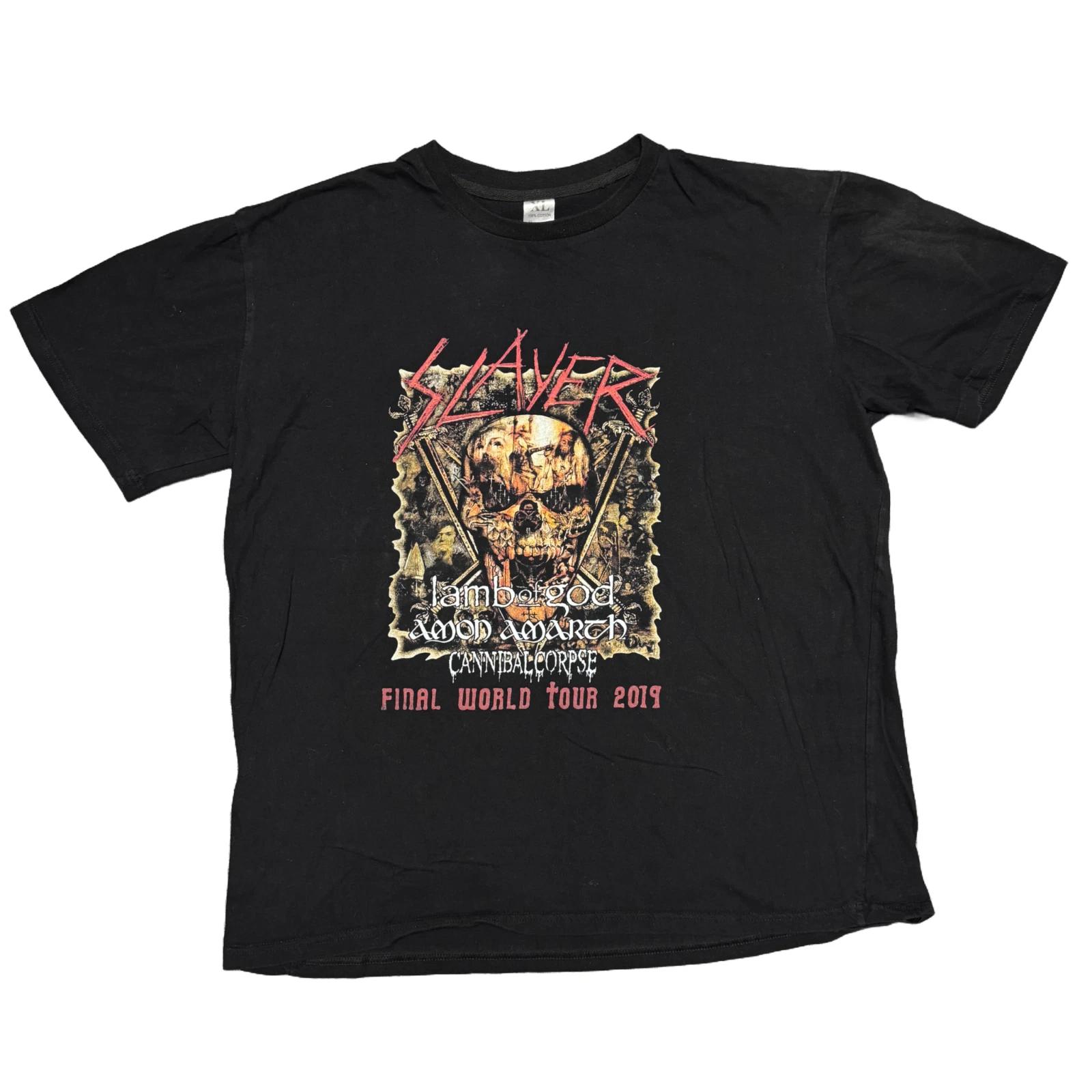Slayer Shirt Large Black Tour Concert Metal Band Tee Cannibal Corpse Lamb Of God 2XL