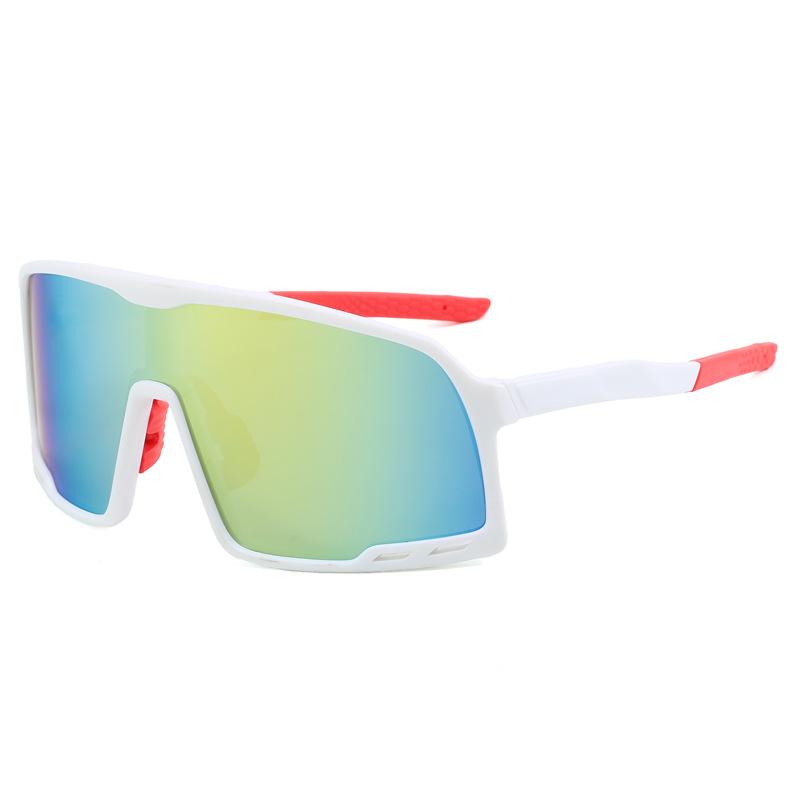 

Спортивные очки для улицы Цельные солнцезащитные очки с большой оправой Новые модные велосипедные солнцезащитные очки Трендовые и красочные очки Uv400