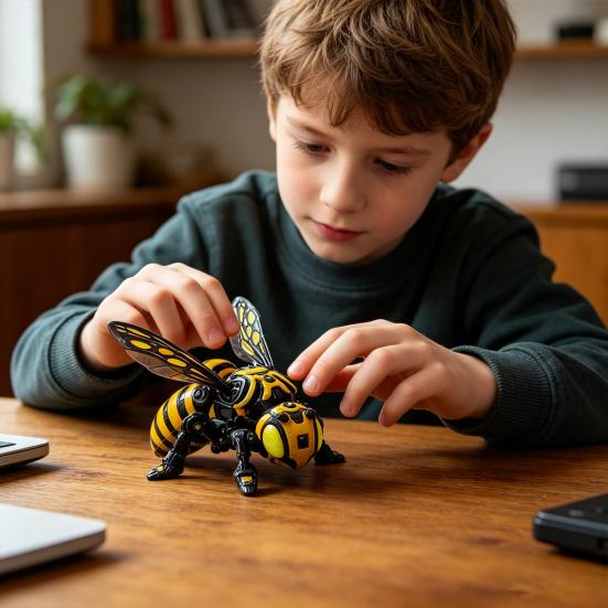 Cyberpunk Bee 3d Printed Ring Crafted From Smooth 8.5 Cm 1 Pc