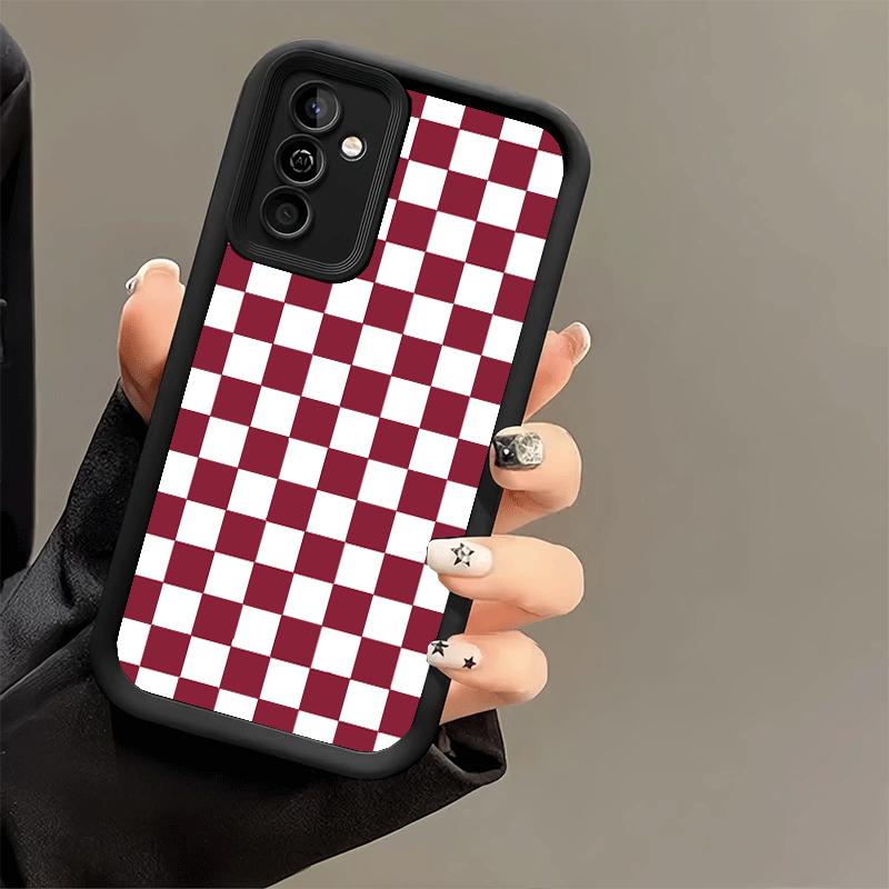 Phone Case for Samsung Galaxy A17 A16 A15 A14 A13 Retro Classic Chess Board Grid A56 A36 A26 A55 A35 A25 A54 A34 A24 A53 A33 A23